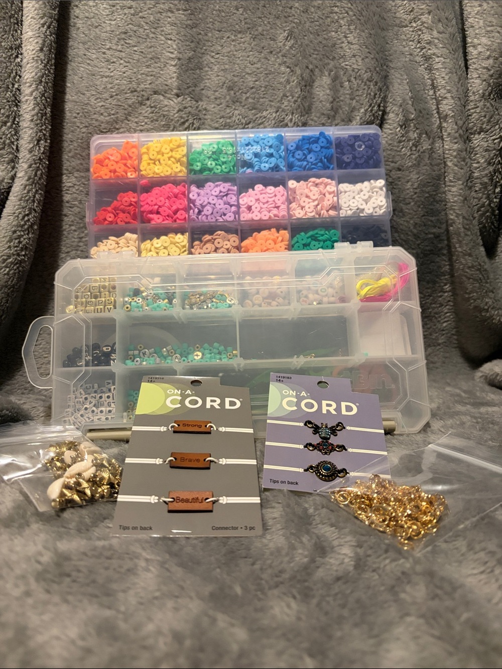 Bead & Jewelry Making Kit with Colorful Plastic Beads